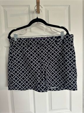 Nautica Navy & White Circular Pattern Shorts